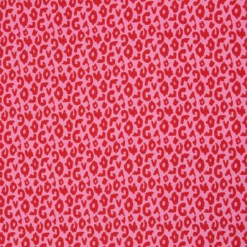 Preview: Baumwolljersey Happy Leo Pink/Rot by Swafing von Cherry Picking